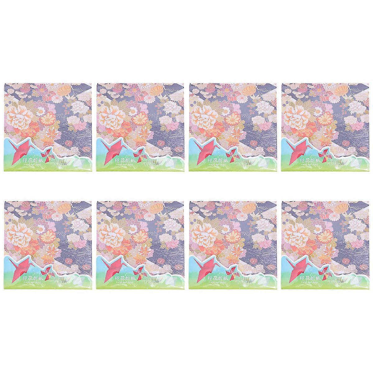 Origami Paper Set Japanese Style Creative Square Multi-Colored 15x15cm Paper Folding 8 Packs