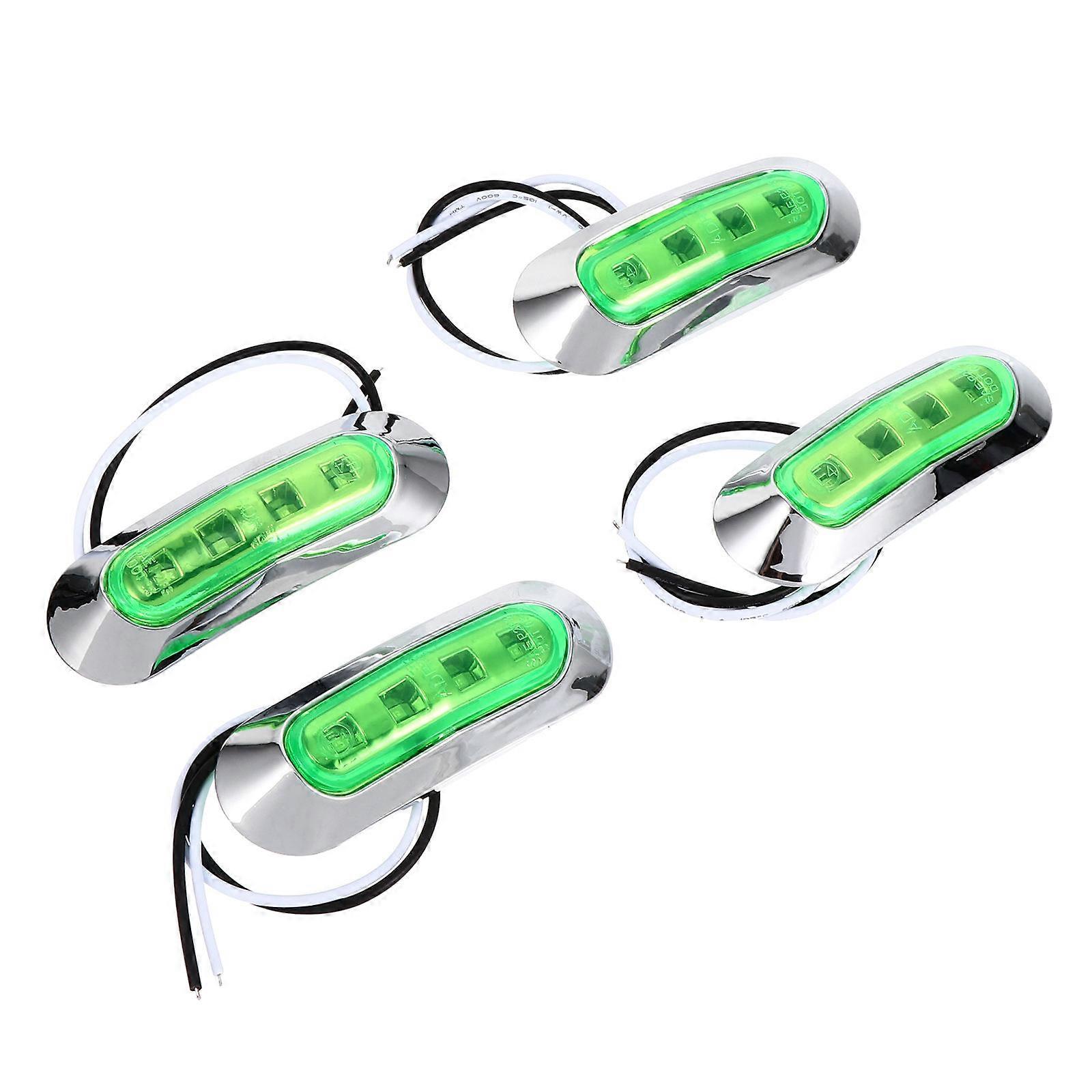 Marker Lights Truck Lamp High Brightness Abs Material Outdoor Weather Conditions Rectangle 4Pcs