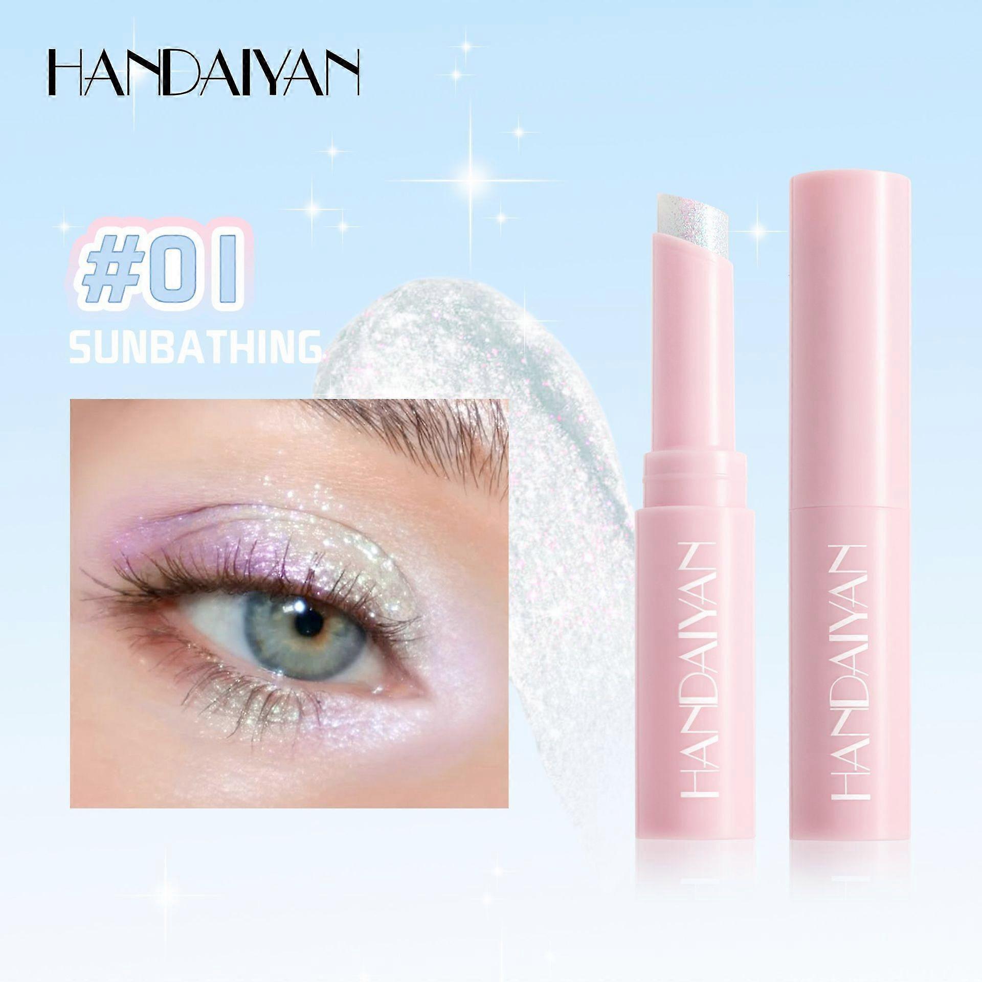 Crystal Hydrating Jelly Stick Eyeshadow Stick, Glitter Makeup Jelly Shimmer Eye Shadow Crayon, Lightweight Eye Brightener Makeup Glitter Eye Shadow