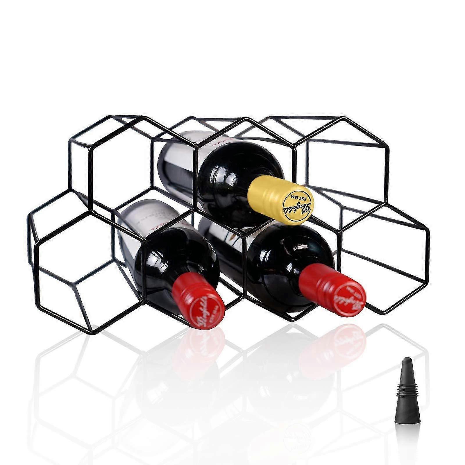 Wine Racks Countertop Wine Rack Freestanding, Metal Wine Rack, Wine Bottle Rack, Bottle Holder for Bar Liquor Cabinet, Table Top Wine Rack