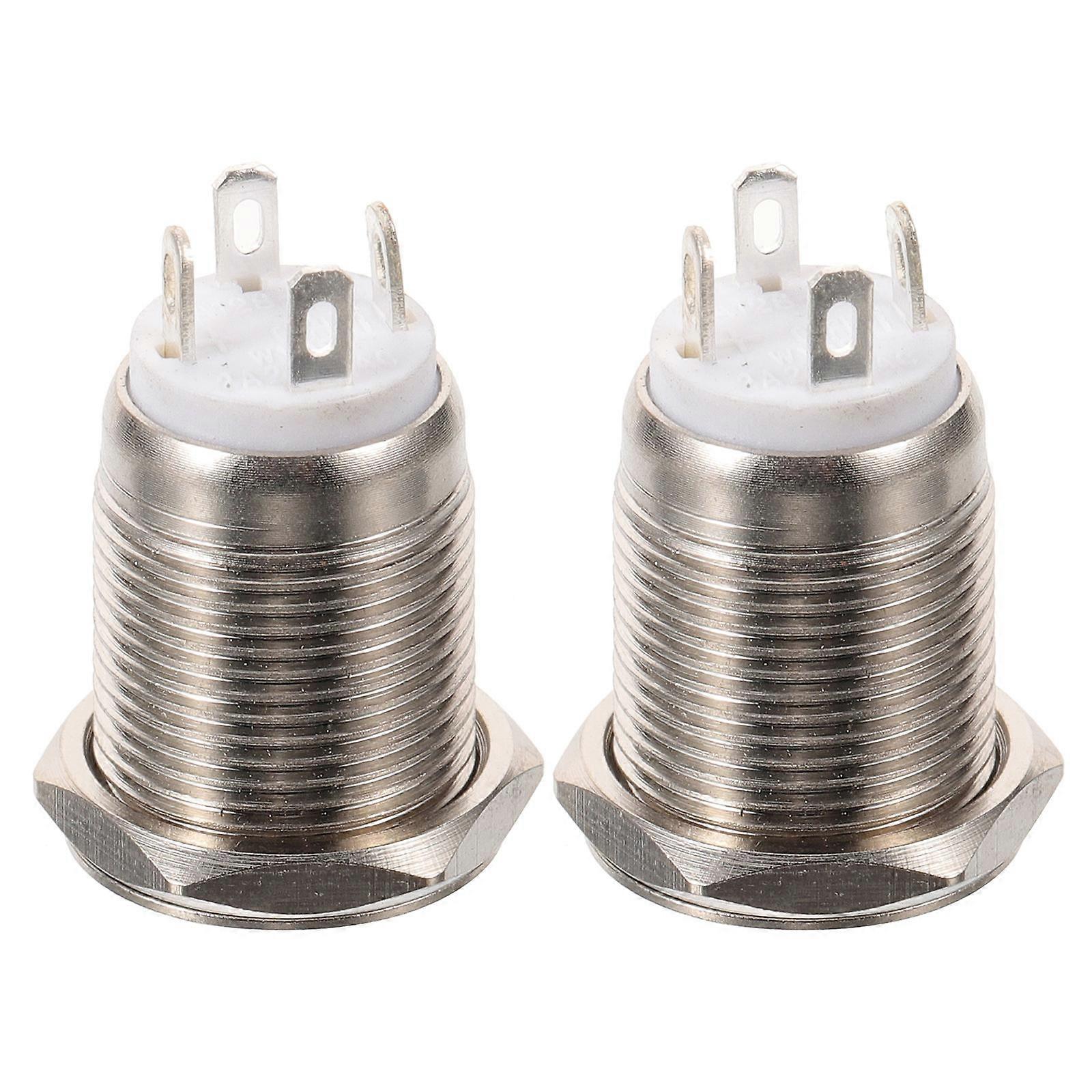 Doorbell Replacement Button Led Lighted Doorbell Circular Edge Golden 2Pcs