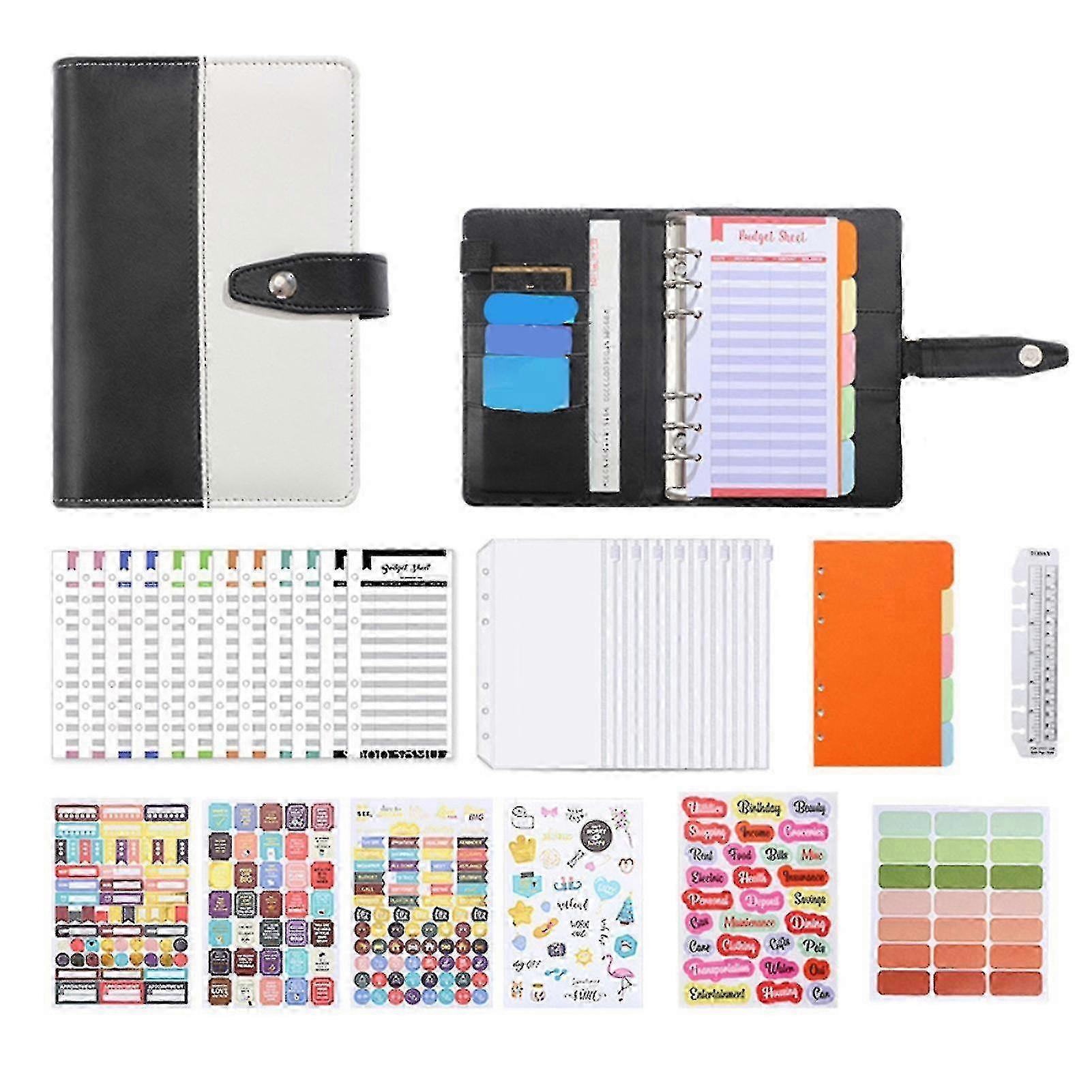 A6 PU Leather Organizer with Buckle - Financial Planner and Money Saving Folder for Budgeting, Suitable for Various Financial Needs and Pers