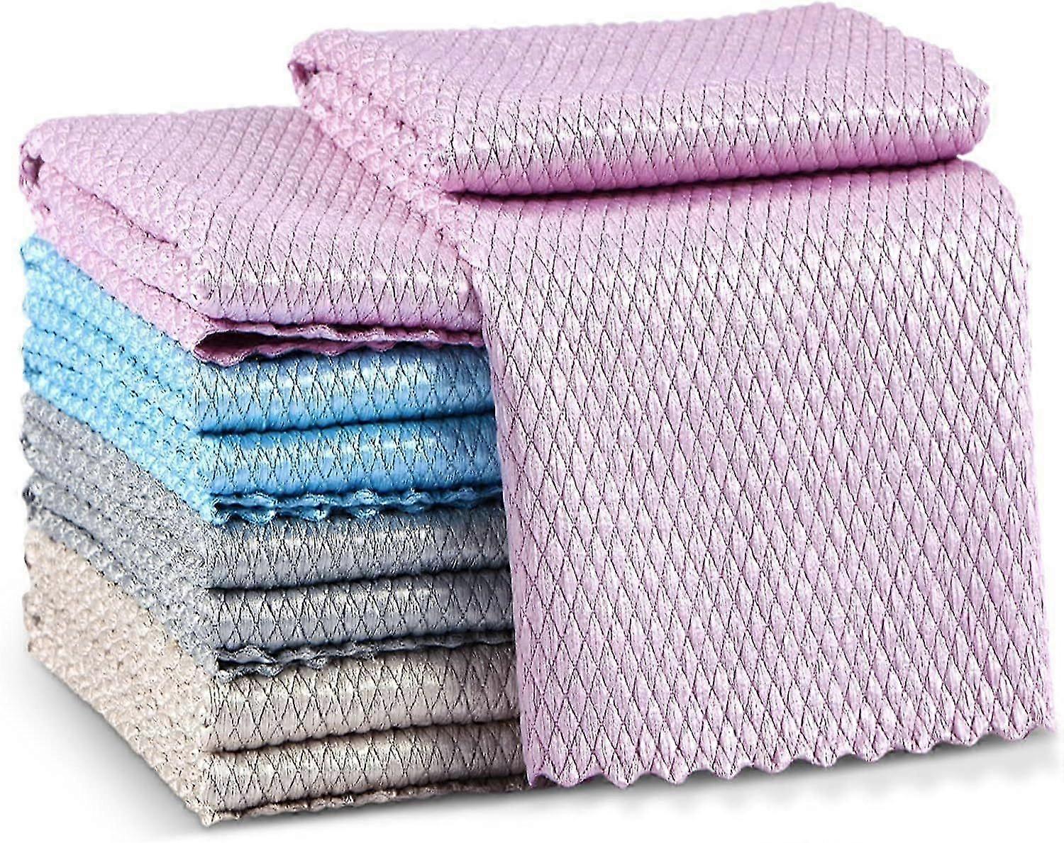 Fish Scale Microfiber Cleaning Cloth - 8 Pack