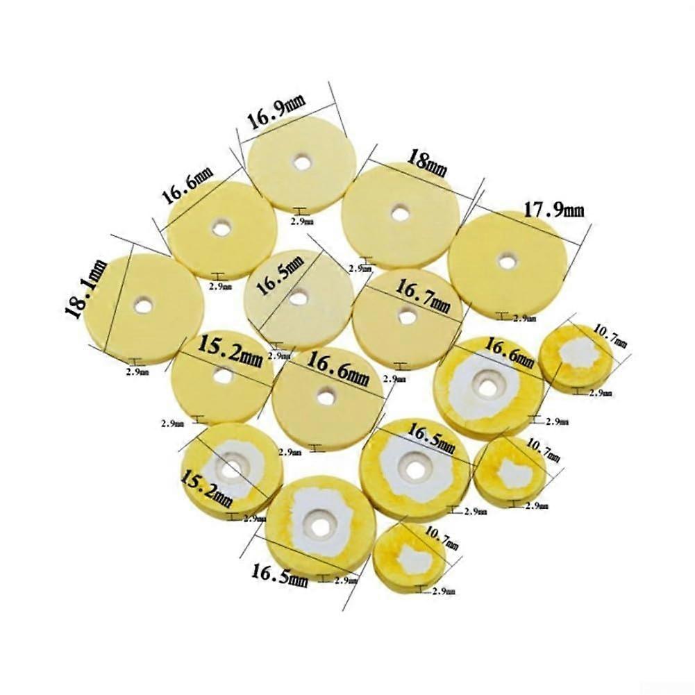 Coussinets en cuir jaune Pack de 16 intonation de flûte'