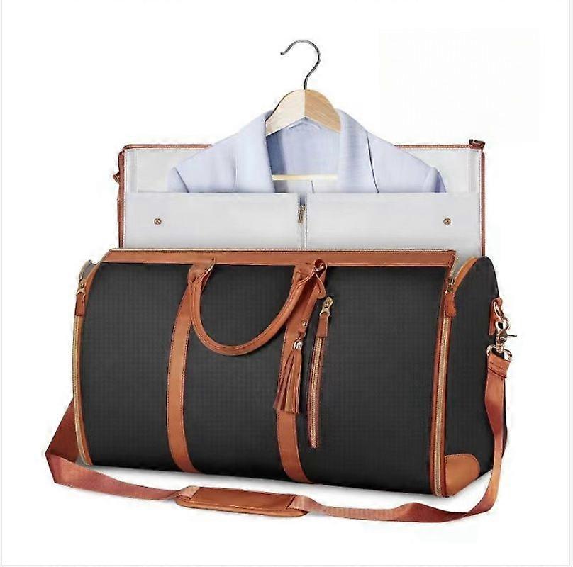 Travel Convenient Carry-On Garment Bag Large PU Leather Duffel Bag Fashion
