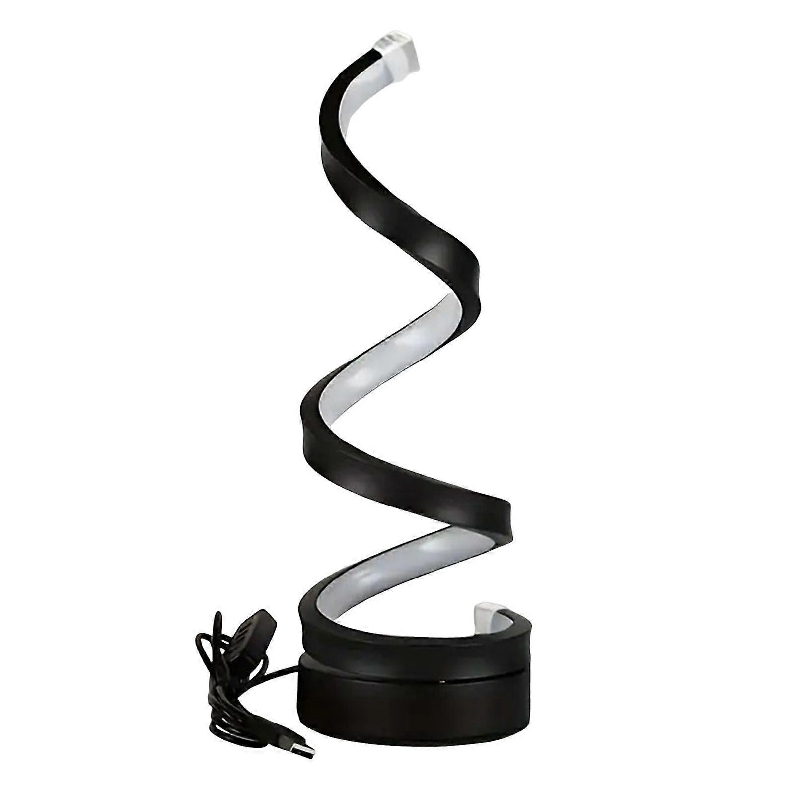 Modern Spirals LED Table Lamp Stepless Dimmable USB Powered Energy Efficient for Home Office