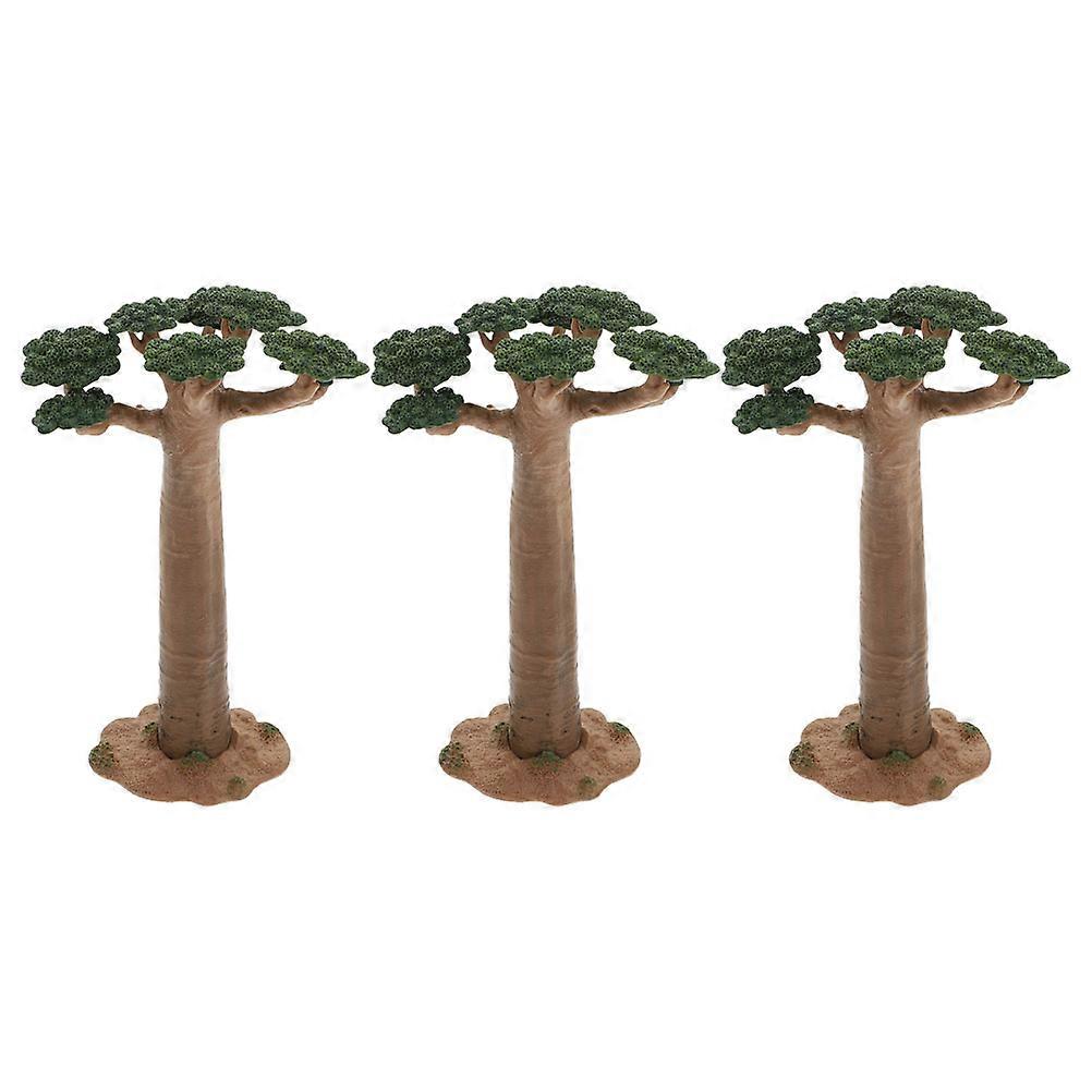 Mini Landscape Craft Miniature Tree Model Families 16.00X10.50X10.50cm Lifelike Design 3Pcs