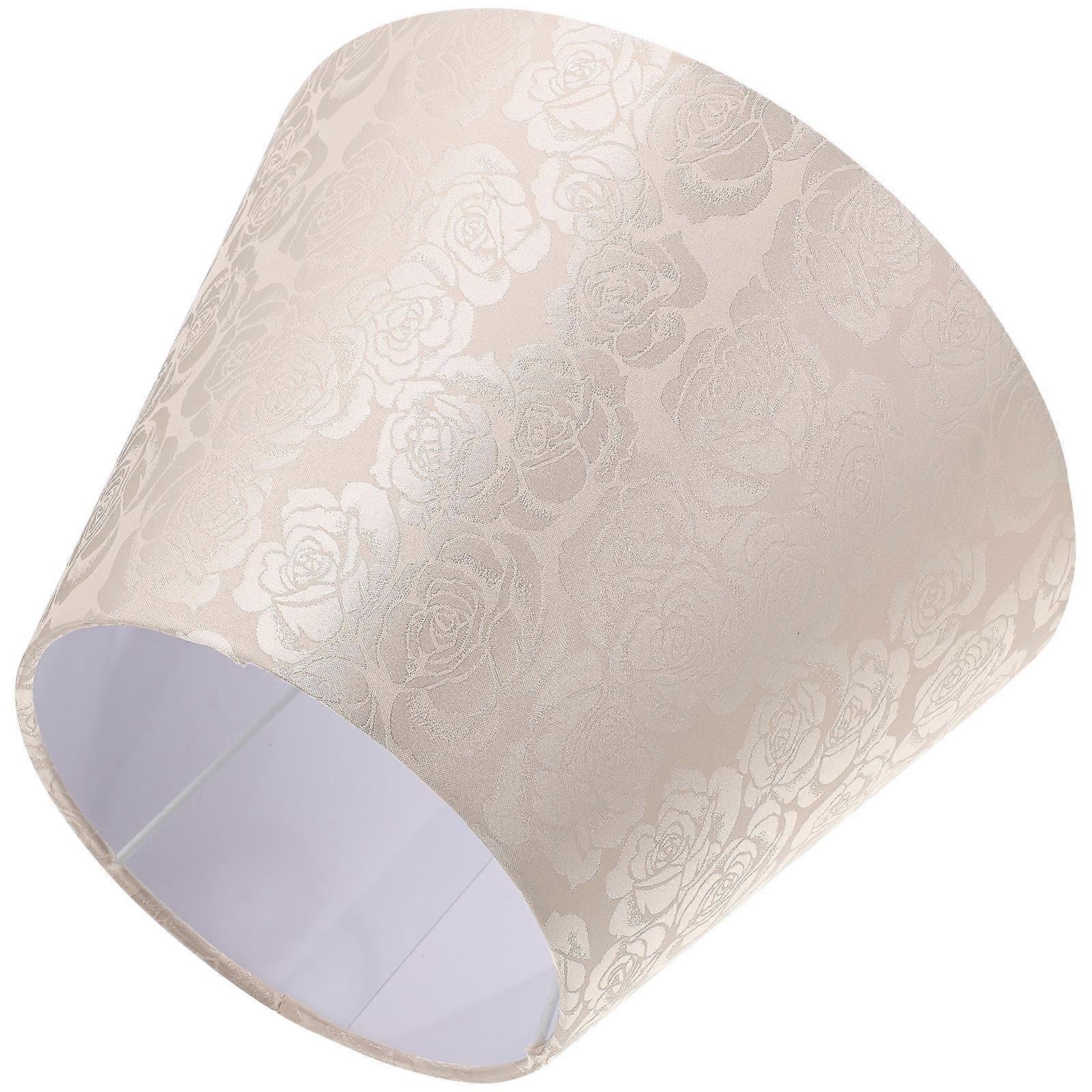 Floral Embroidered Lampshade Cover Delicate Pattern Light Shade for Table Lamps Easy to Install for Bedroom or Living Room Use