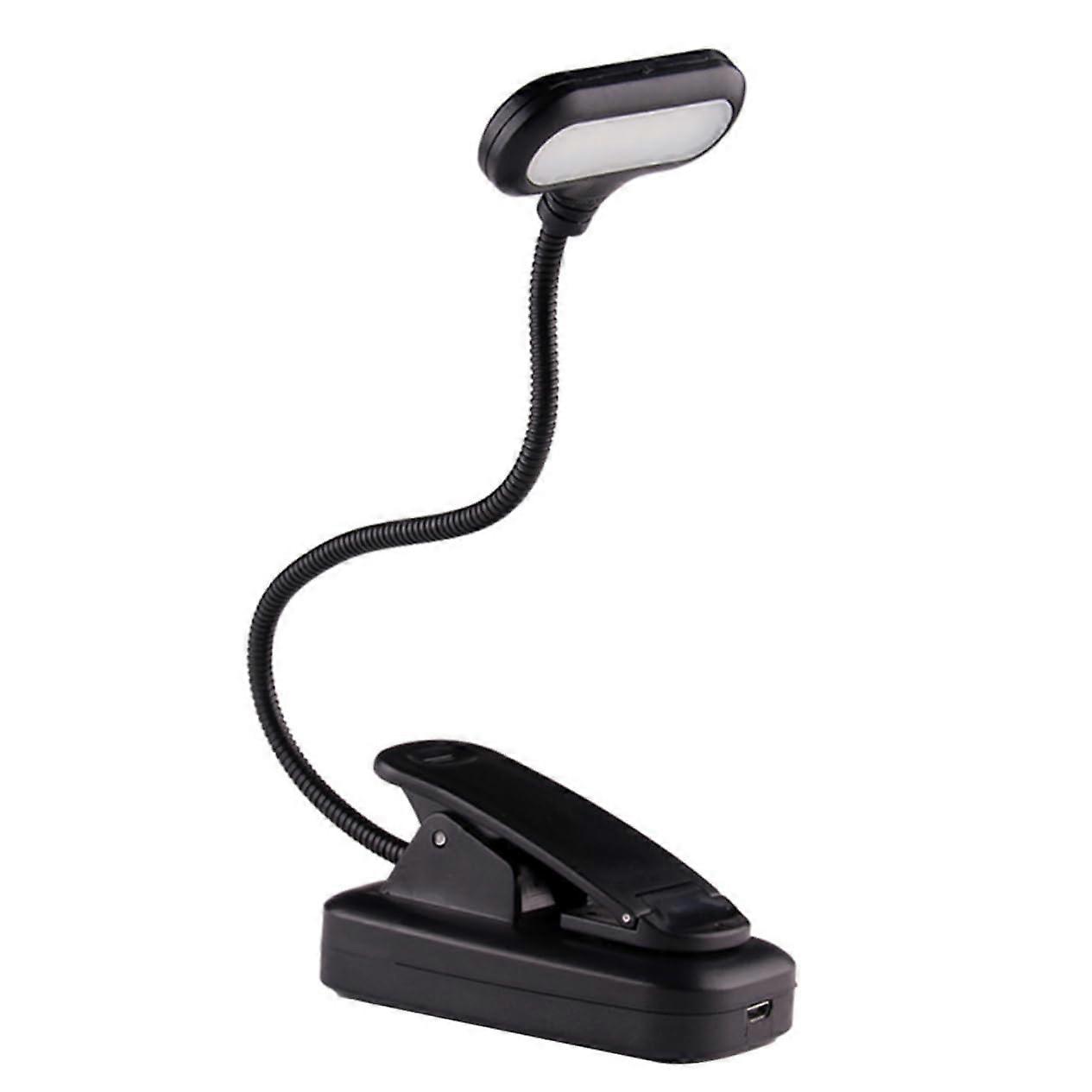 USB Reading Light with Clip Adjustable Table Lamp for Camping and Hobbies Flexible Gooseneck EyeFriendly LED Light and
