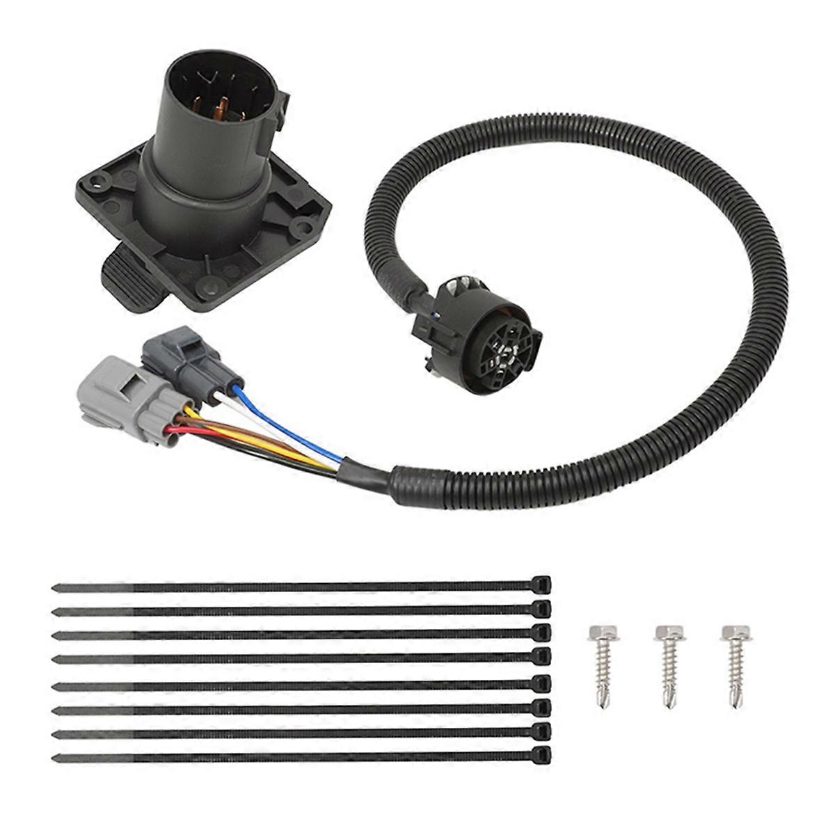 7 Way RV Blade Trailer Wiring Trailer Wiring Harness 56443 for F-450 F-550 F-650 2020-2024