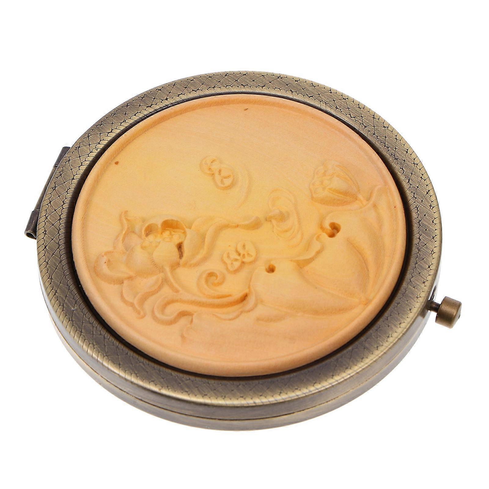 Vintage Style Handheld Compact Folding Mirror for Travel and Home Use Lightweight Cosmetic Mirror with Sided Design