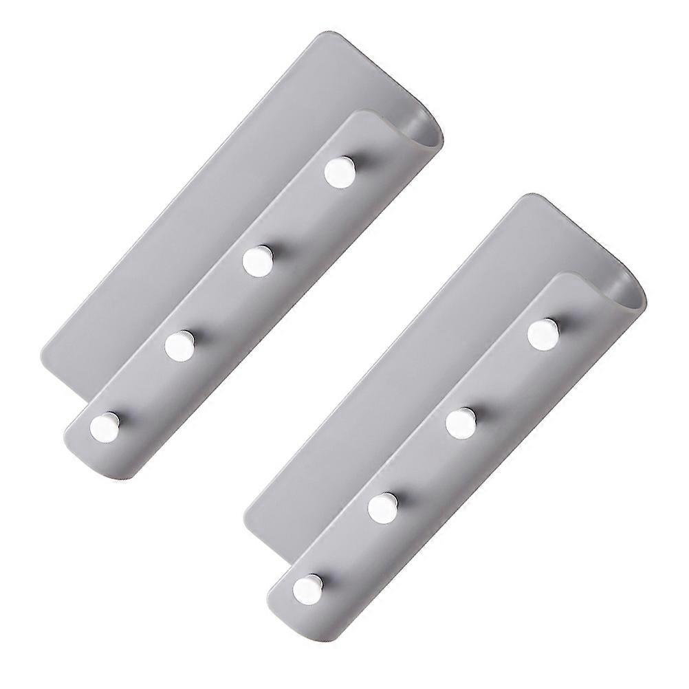 2pcs Bathroom Wall Organizer Rack with Punch Free Hanging Hooks Storage