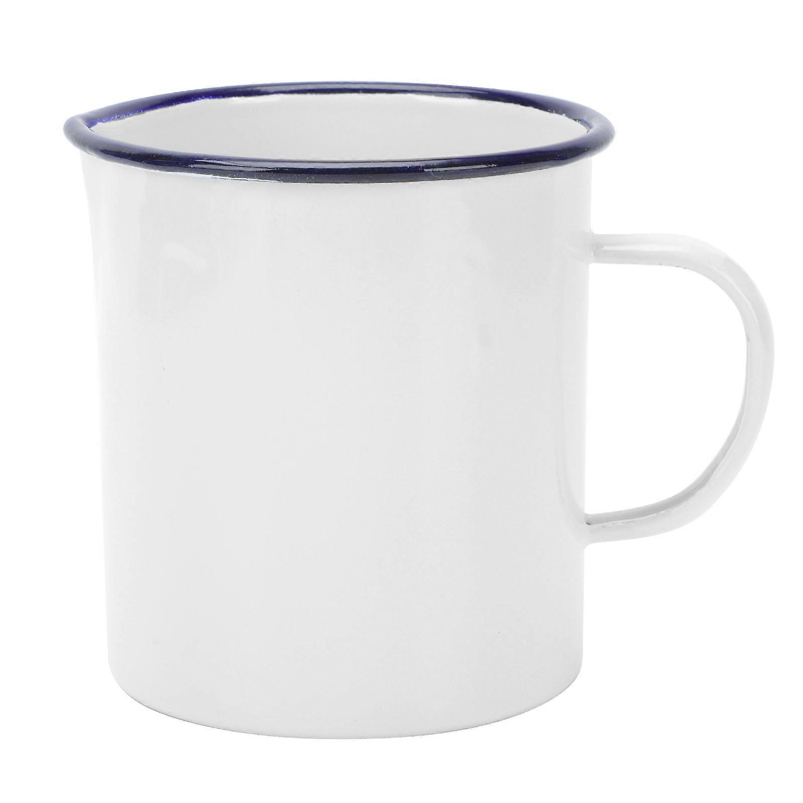 Enamel Measurement Cup Graduated Design Heat Proof White 10.50X10.00X10.00CM 1Pc