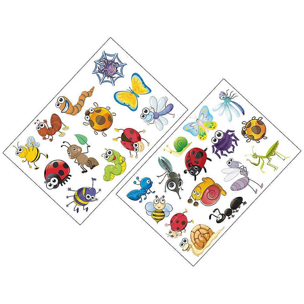 Diy Window Stickers Decal Static Insect Shape Decorative For Windows Glass Doors Smooth Surfaces 1Set