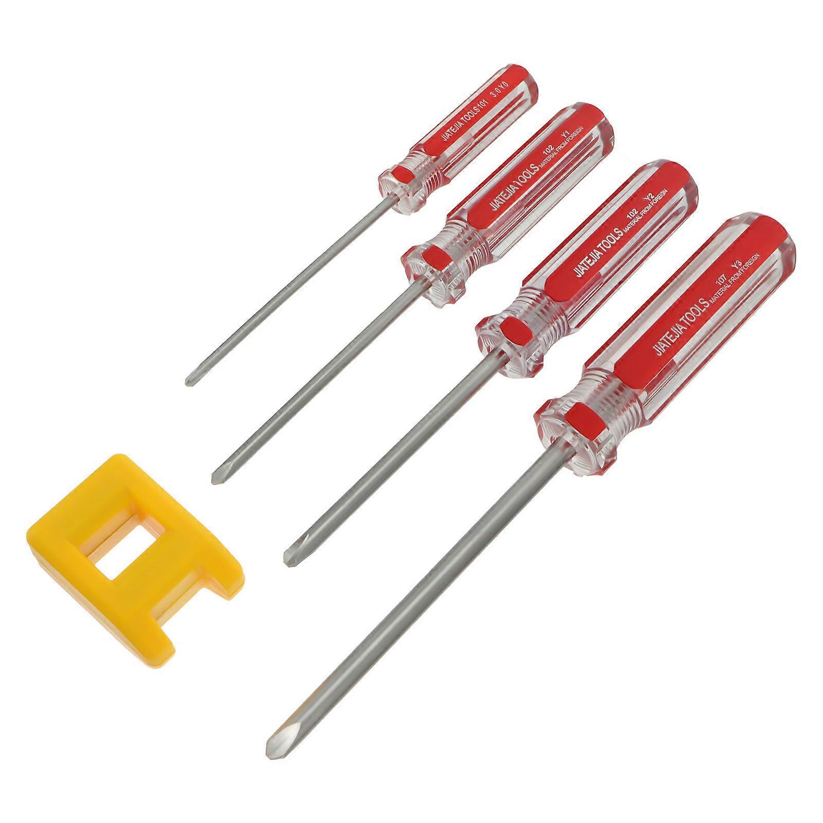 Y Type Magnetic Point Screwdriver Set for Repair 4pcs Durable Chromium Vanadium Alloy Steel