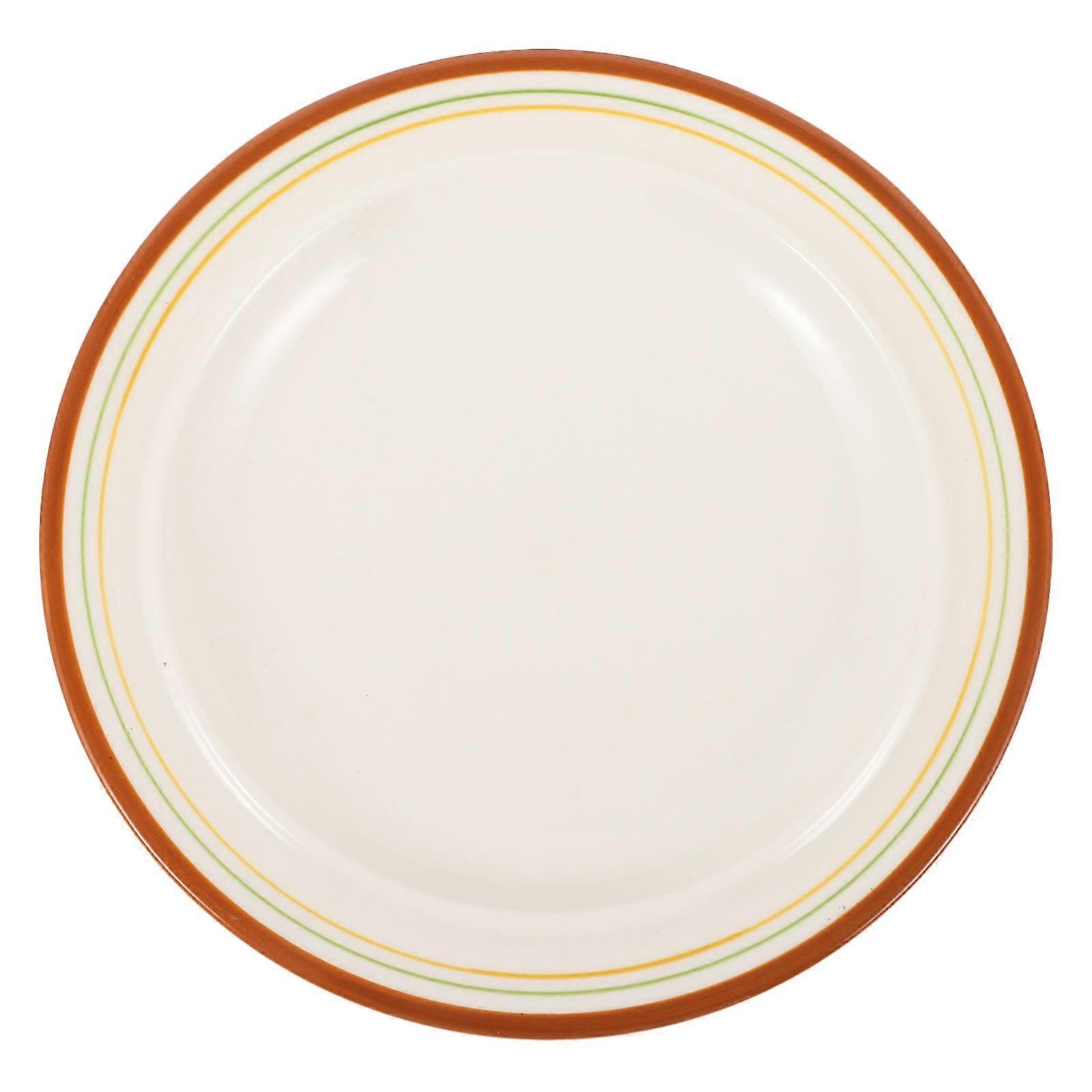 Cake Dish Ceramic Office Use Round 16.50X16.50X3.50CM Simple and Elegant 1Set