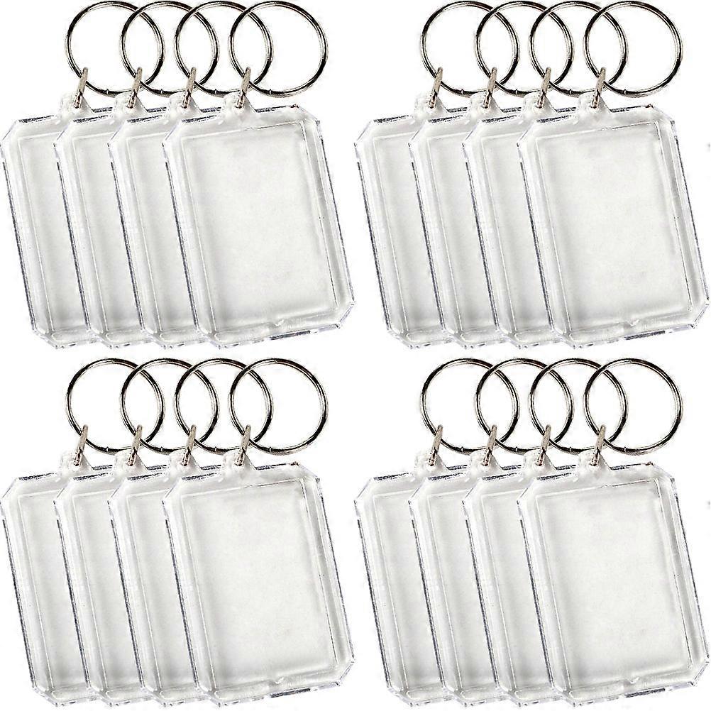 Keychain Acrylic Blank Keychains for Decoration 40Pcs Transparent