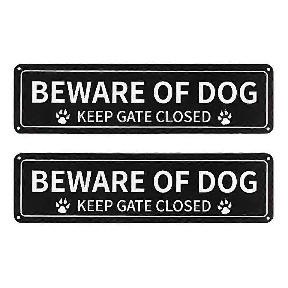 Para 2 Pack Cuidado com o Cão Sinal, 12x3 Polegadas Ferrugem Livre.040 Placa de Metal de Alumínio
