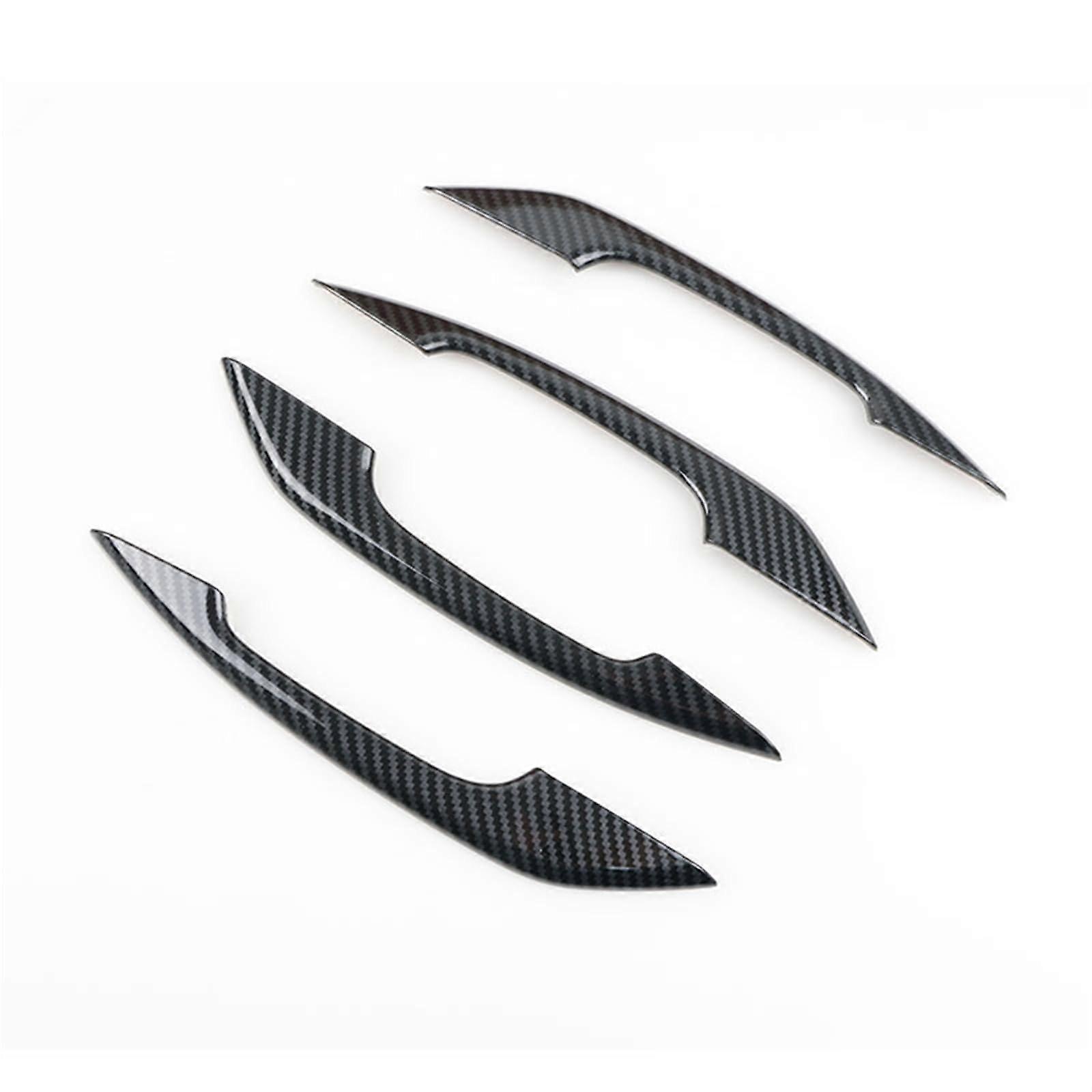 Exterior Door Handle Cover for A4 (B9) A5 (F5) Q5 (FY) 2018 2019, 4 Pieces ABS Chrome/Carbon Fiber