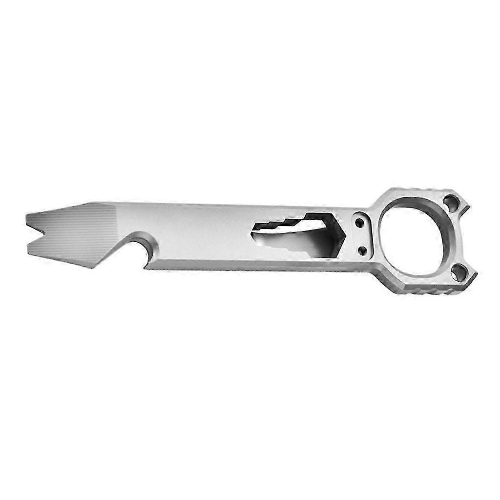 Portable Titanium Alloy Crowbar & Bottle Opener - Multi-Functional Hexagon Wrench Pocket Pry Bar Tool for Outdoor Adventures