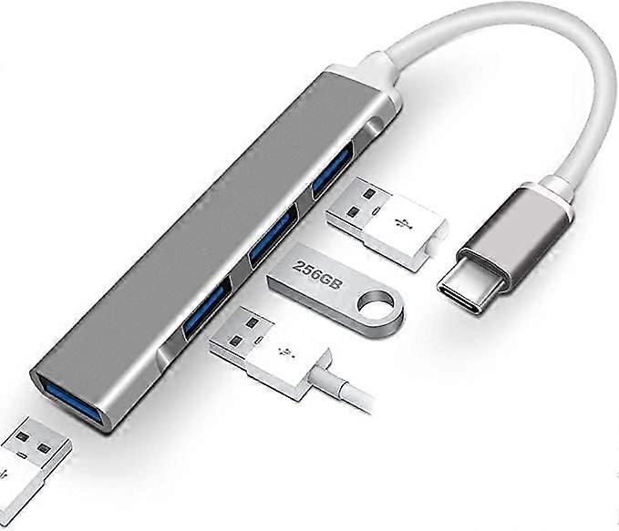 HG USB C Hub 4 in 1 USB Multiport Adapter with 1 USB 3.0 Port USB Hub 3 USB 2.0 Ports