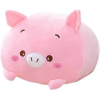 8" Kawaii Pink Pig Plüschkissen - ultraweiches zylindrisches Umarmungsspielzeug für Kinderzimmer in Großbritannien