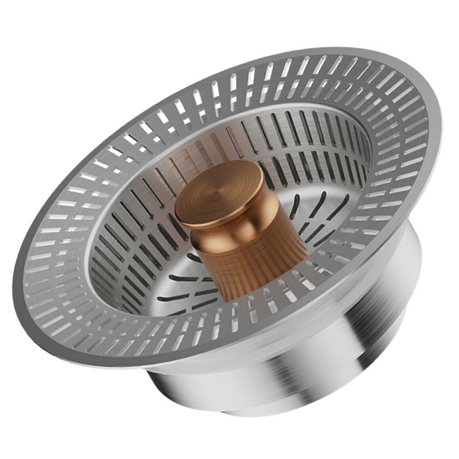 Kitchen sink drain basket anticlogging drain stopper spring core sieve