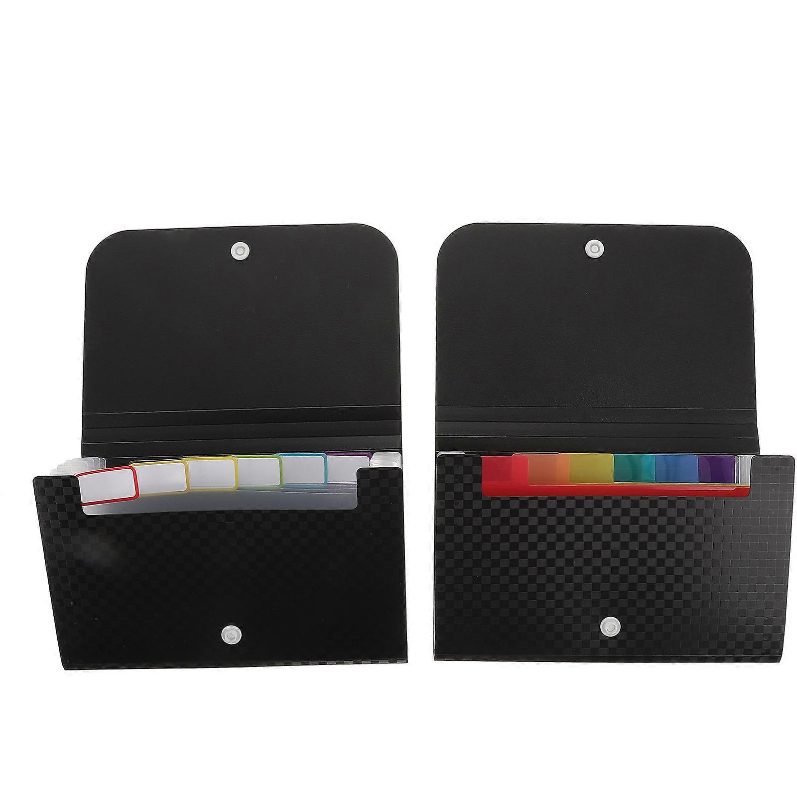 2pcs Multi Functional Portable Accordion Folder for Documents, Receipts and Tickets – Compact File Organizer for Home and Office Use
