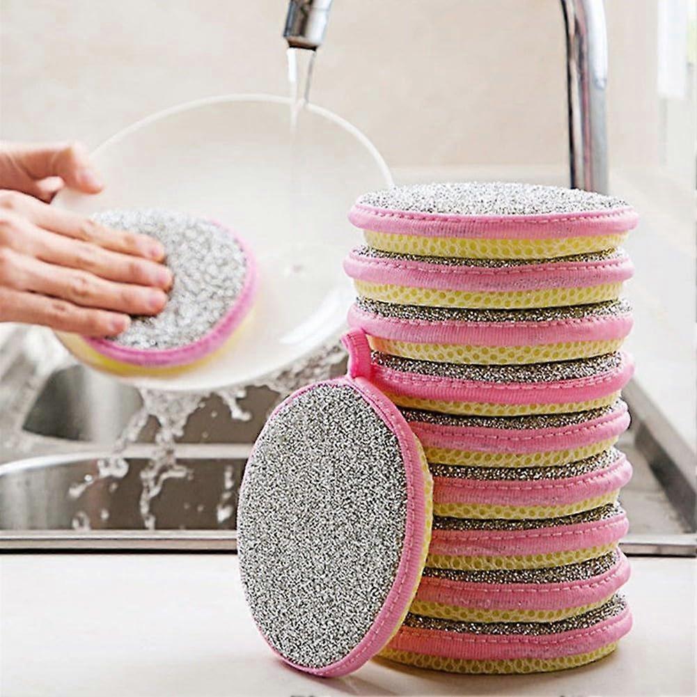 40 Pack Efficient Double Sided Dishwashing Sponge Set Strong Foam and Nylon for Hard Cleaning
