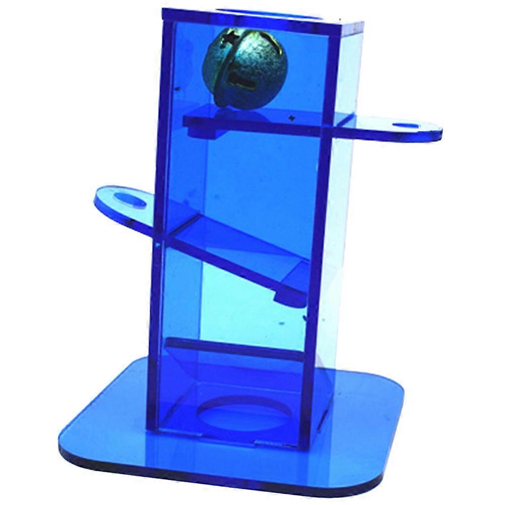 Blue Acrylic Bird PushPull Toys for Parrots Interactive Foraging Prop Perfect for Pet Use 4.5 Inches