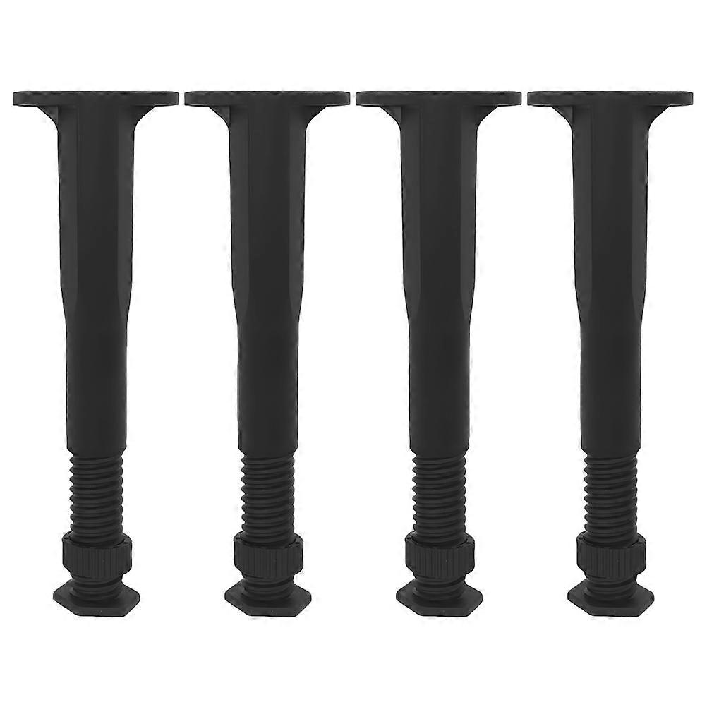 Replacement Bed Leg Durable Height Adjustable Black 4Pcs