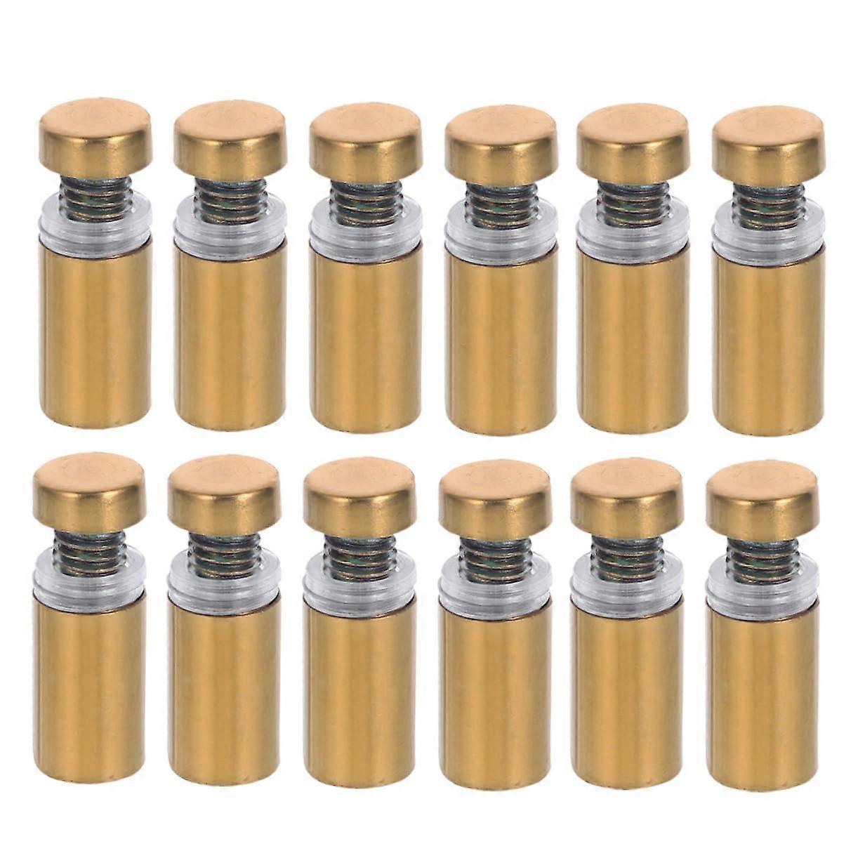 12Piece Spacer Screws for Mirror Mounting Quality Standoffs for Signs and Decoration with Brushed Surface Durable and Versatile