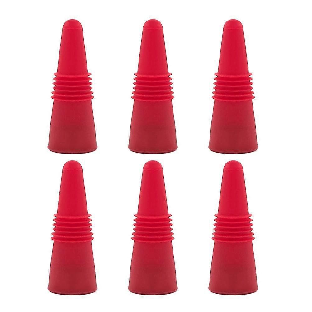 6PCS Reusable Silicone Stoppers for Tight Seal & Freshness Preservation