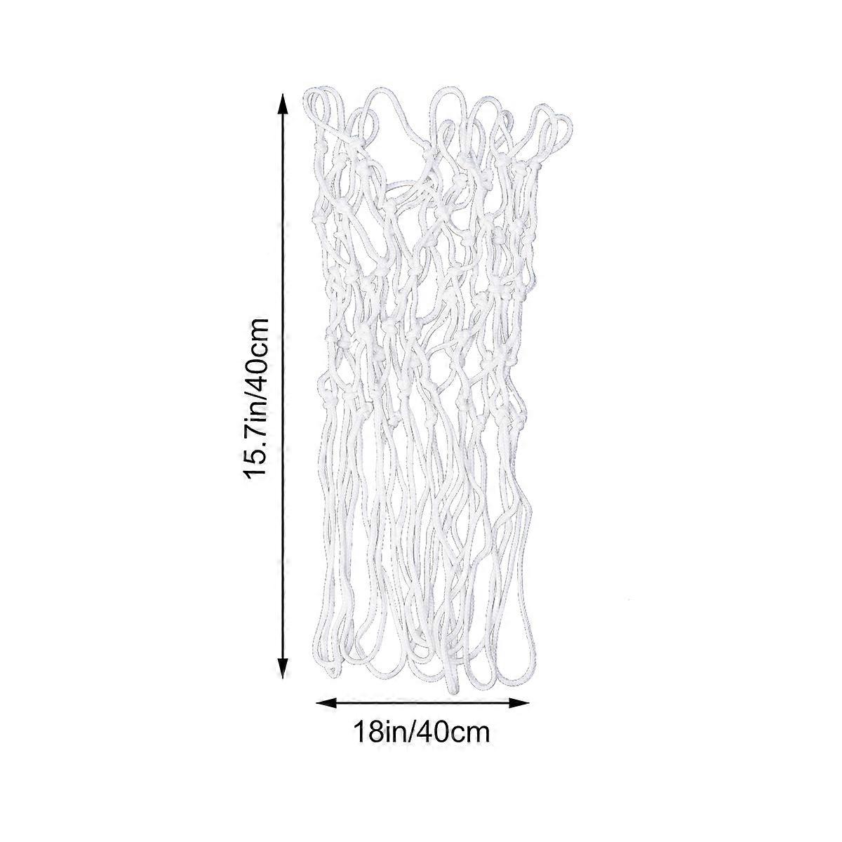 Luminous Basketball Net Standard Professional Heavy-Duty For Indoor Courts Wear-Resistant White 1Set