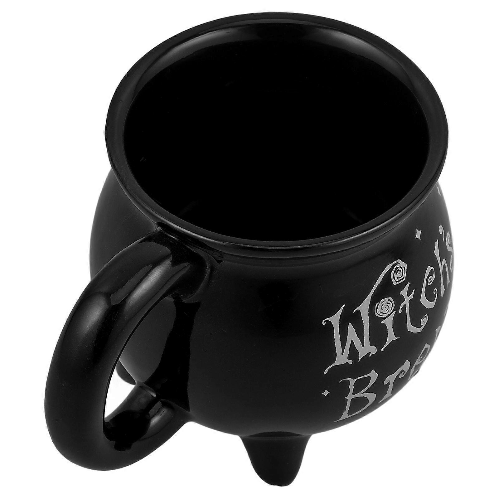 Ceramic Cauldron Mug Coffee Cup for Drinking Black Halloween Present