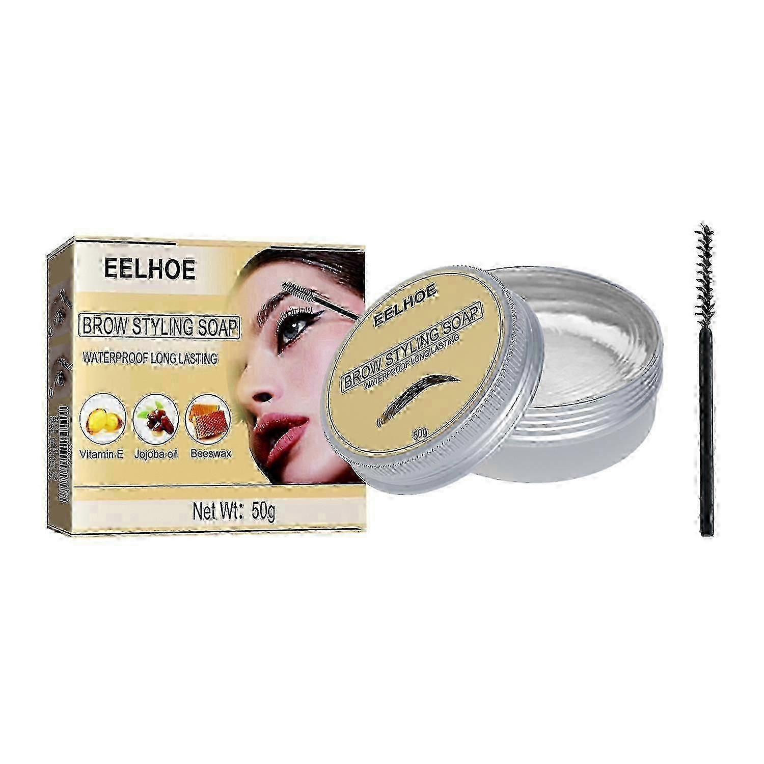 EELHOE Eyebrow Styling Cream, Stereo Shape Eyebrows Colorless Transparent Refreshing Long-Lasting Na