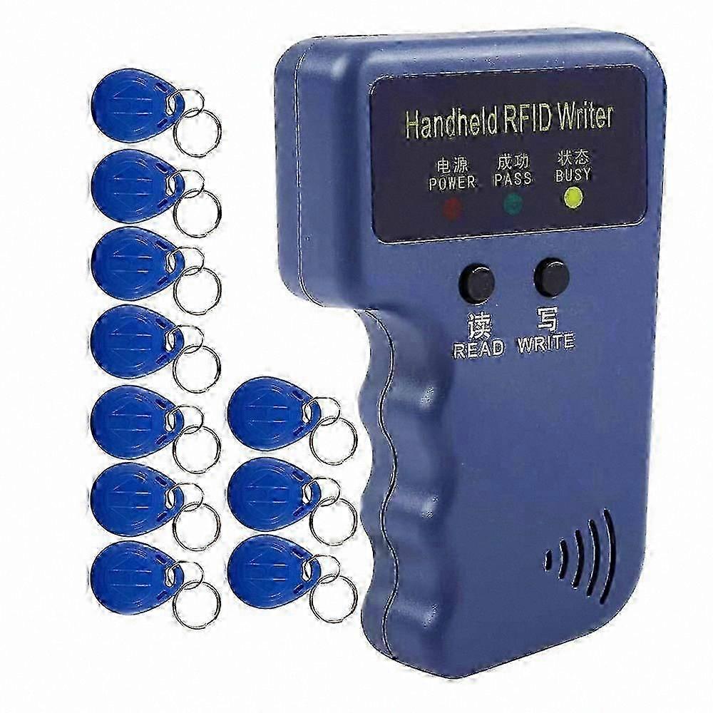 Handheld RFID Reader Writer with 10pcs Cards for 125KHz Operations