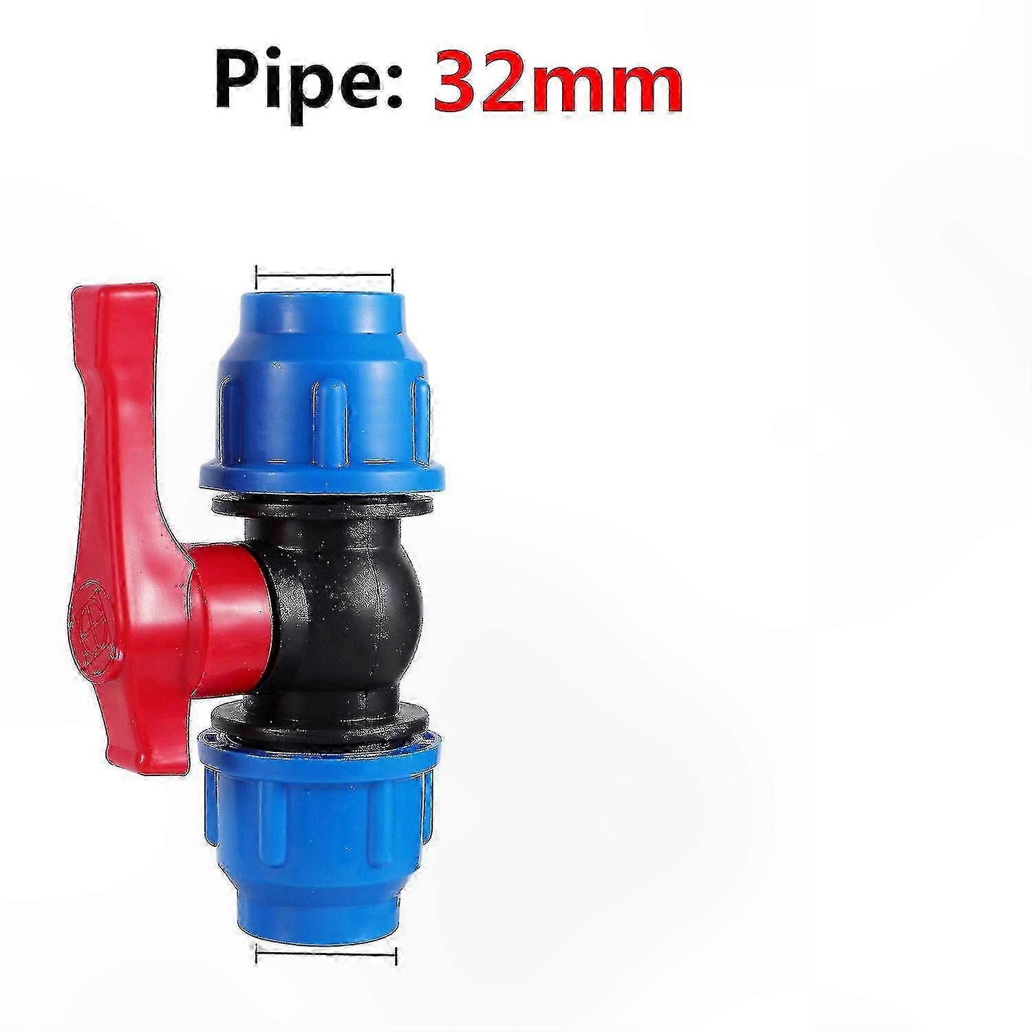 32mm PE Pipe Fittings Connector for Water Tube with Ball Valve and Direct Joint Connection for Agricultural Use