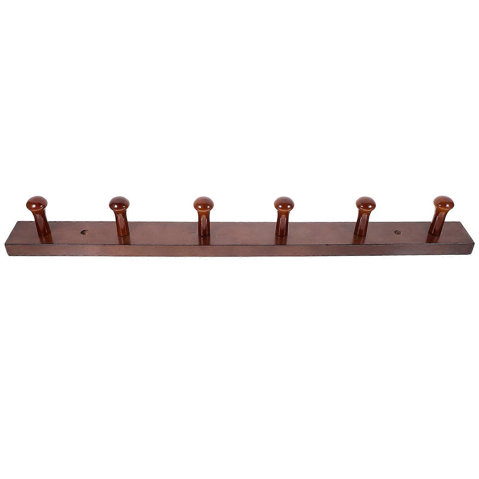 Brown Wall Mounted Coat Rack for Home Use Made of Synthetic Material Smooth and 6.3 Inches