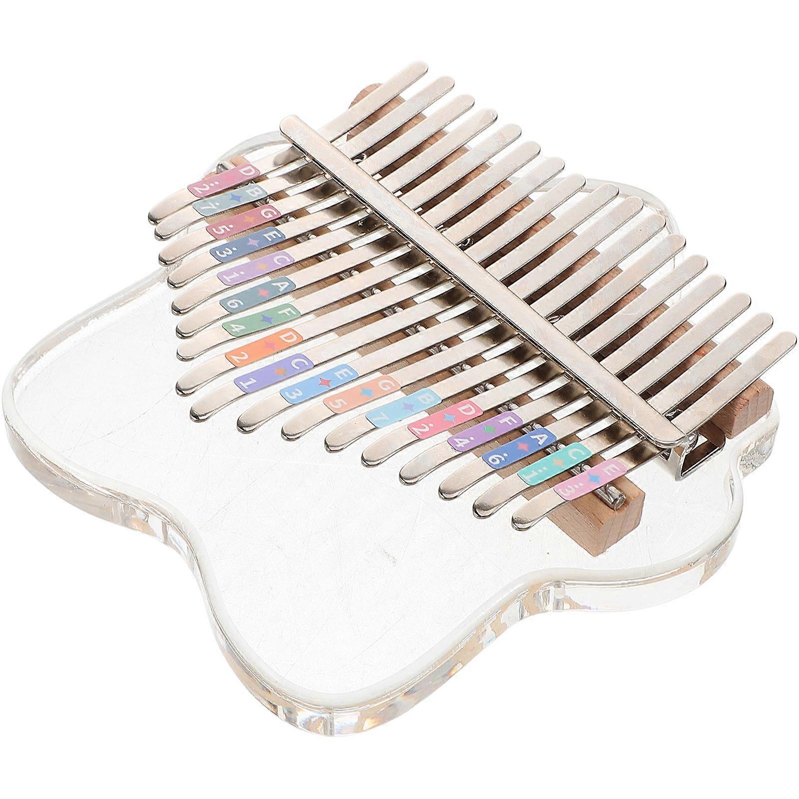 Transparent Acrylic Thumb Piano Kalimba Instrument with Pure Sound Quality Portable for Beginners 17 Keys