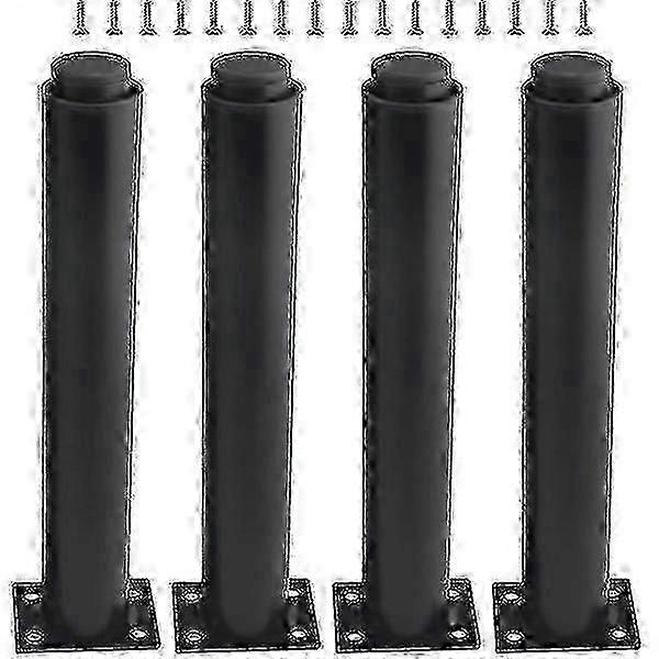 (25-42 سم ، أسود) مجموعة من 4 أرجل أثاث معدنية قوية قابلة للتعديل فيهان