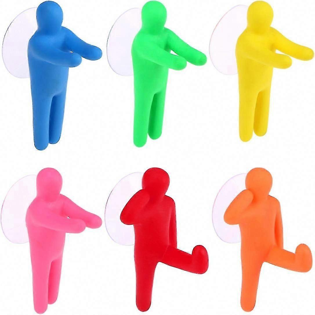 6-Pack Suction Cup Wall Hooks for Bathroom & Kitchen Storage