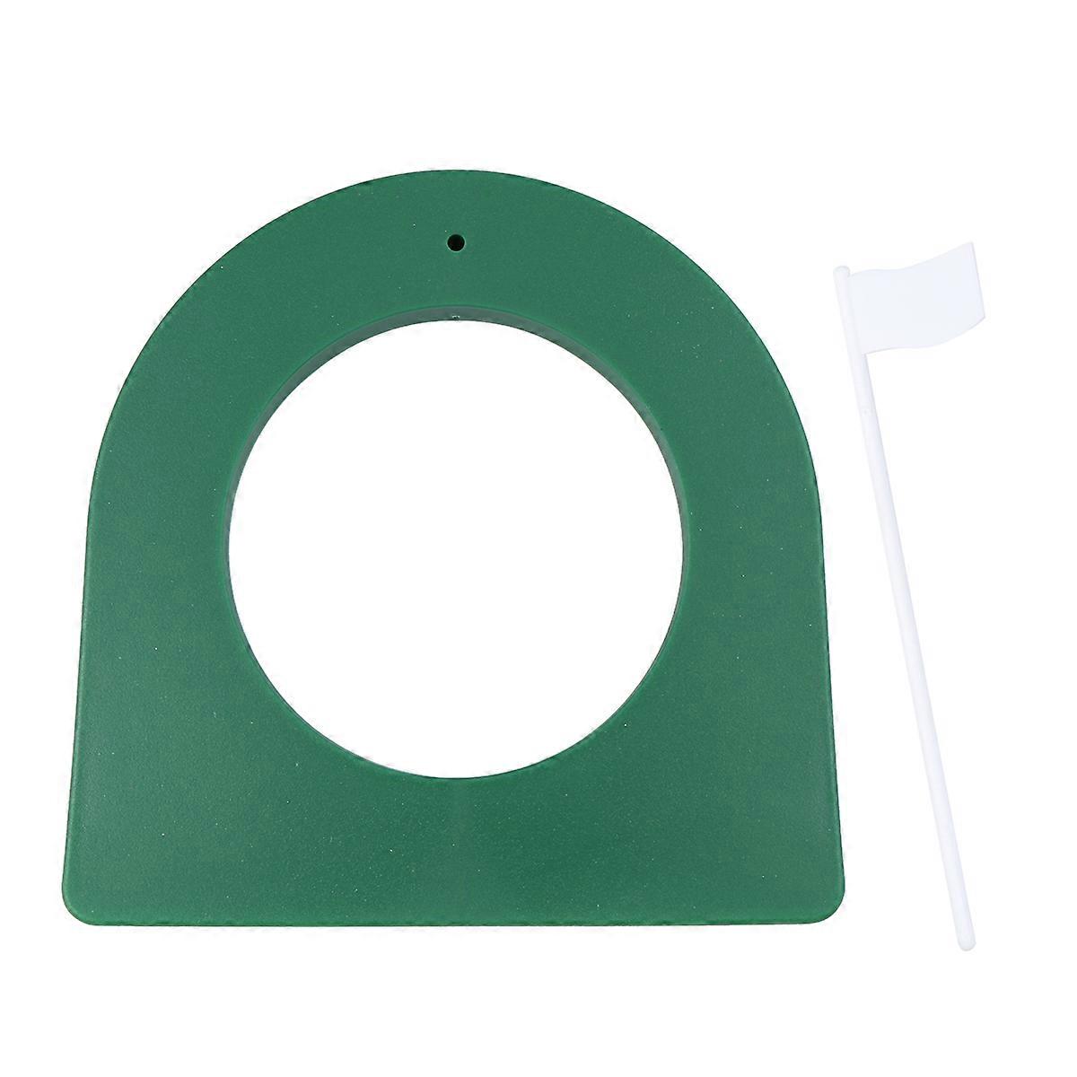 Plastic Putting Cup for Practice Use Portable and Lightweight with Inner Ring for Accuracy Green 3.5 Inch Diameter