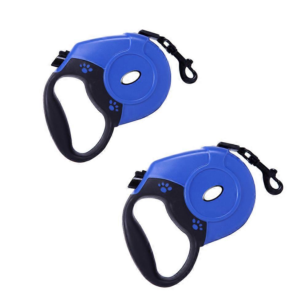 Retractable Dog Leash 5M Maximum Hold 50KG For Dog Training And Weekend Party In Blue Featuring Lockable Length 1Pcs
