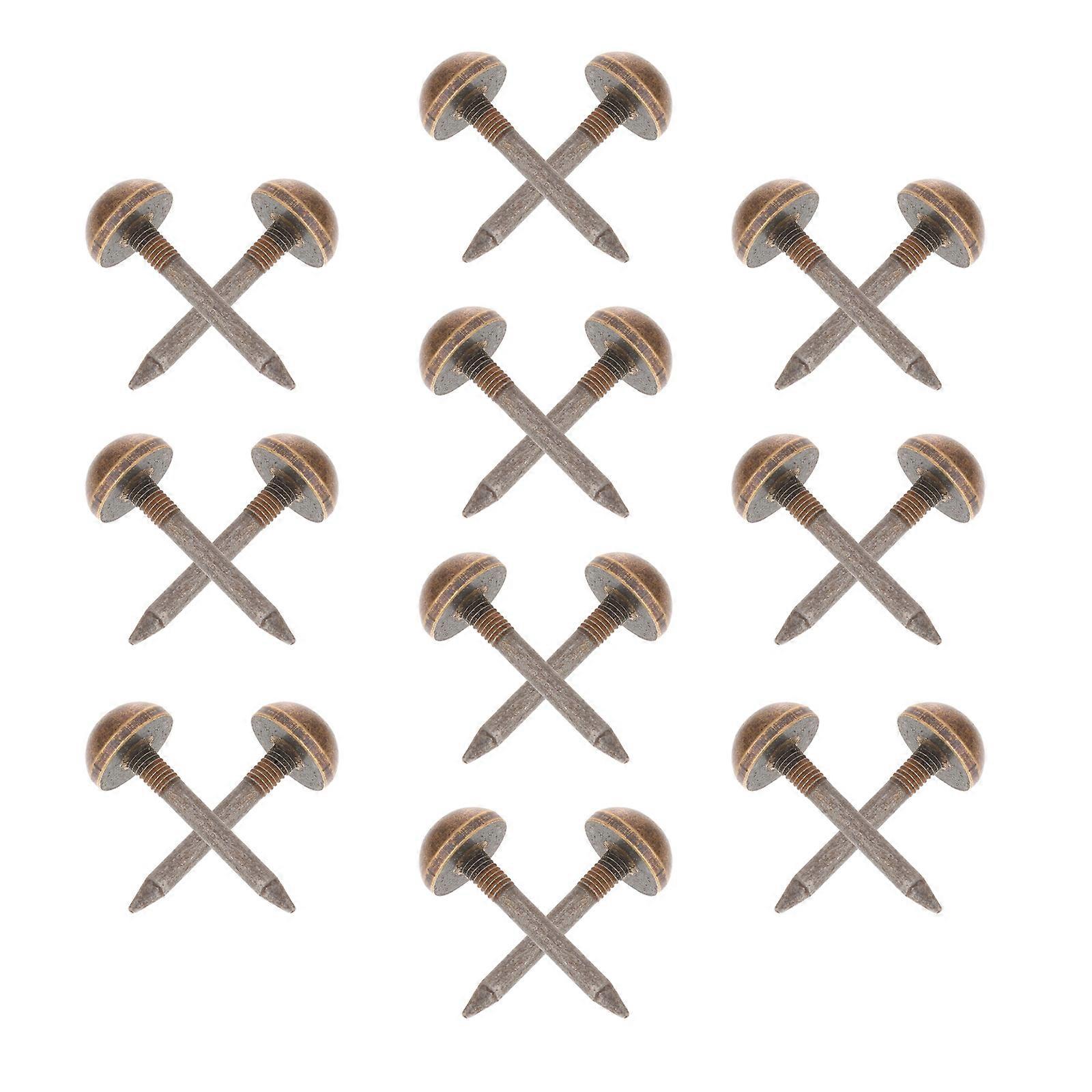 Copper Furniture Tacks for Decoration Light Brown Color Ideal for Upholstery Projects 20 Pcs
