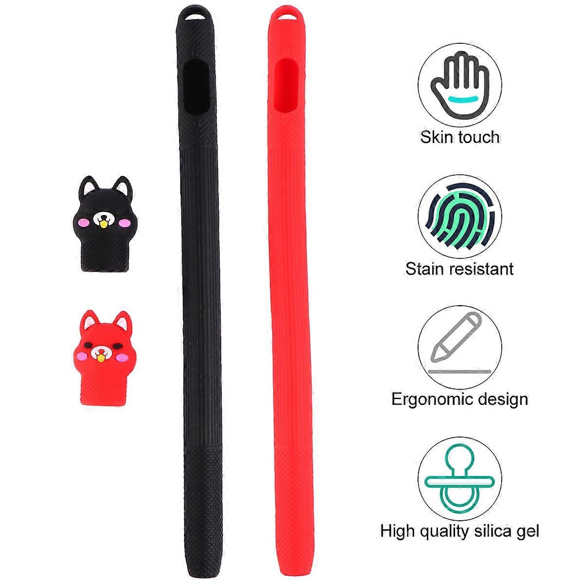 2pcs Silicone Stylus Pencil Protective Case Compatible for Apple Pencil 1