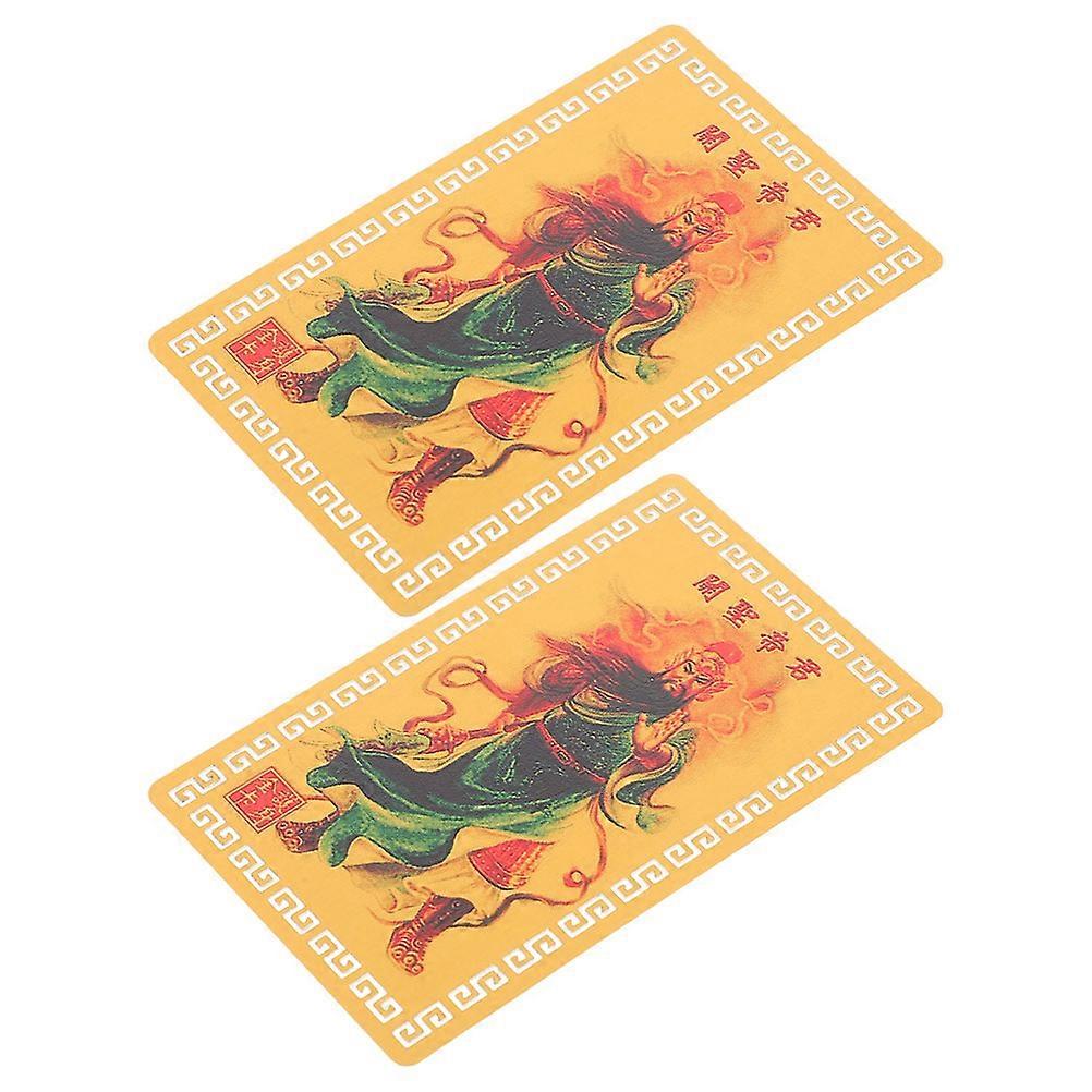 Chinese Feng Shui Amulet Card for Home with Aluminum Magnesium Alloy Assorted Color Prosperity and Good Fortune Symbols