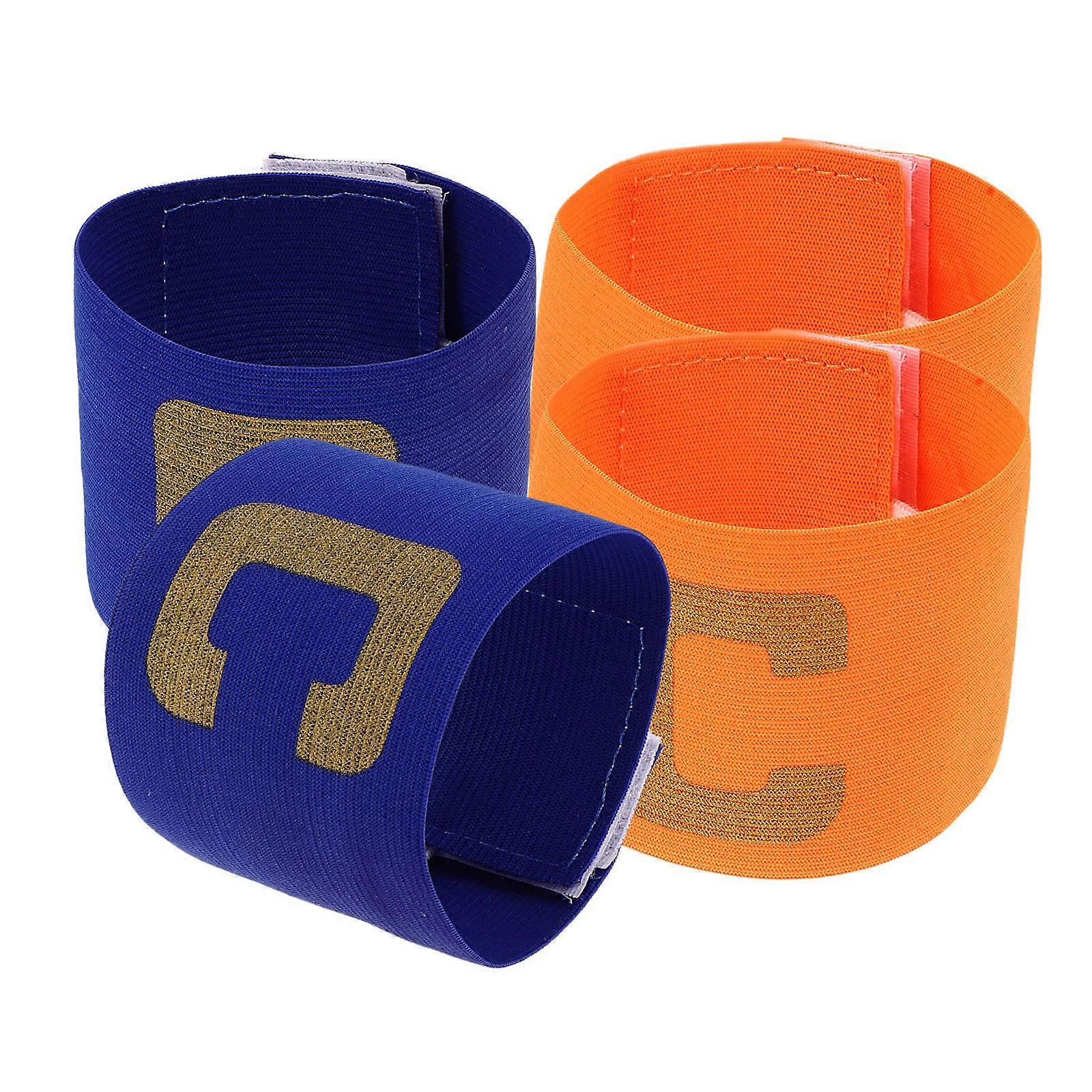 Soccer Captain Armband 4Pcs Assorted Color Children's Soccer Matches Team Captain Identification Secure Wraparound