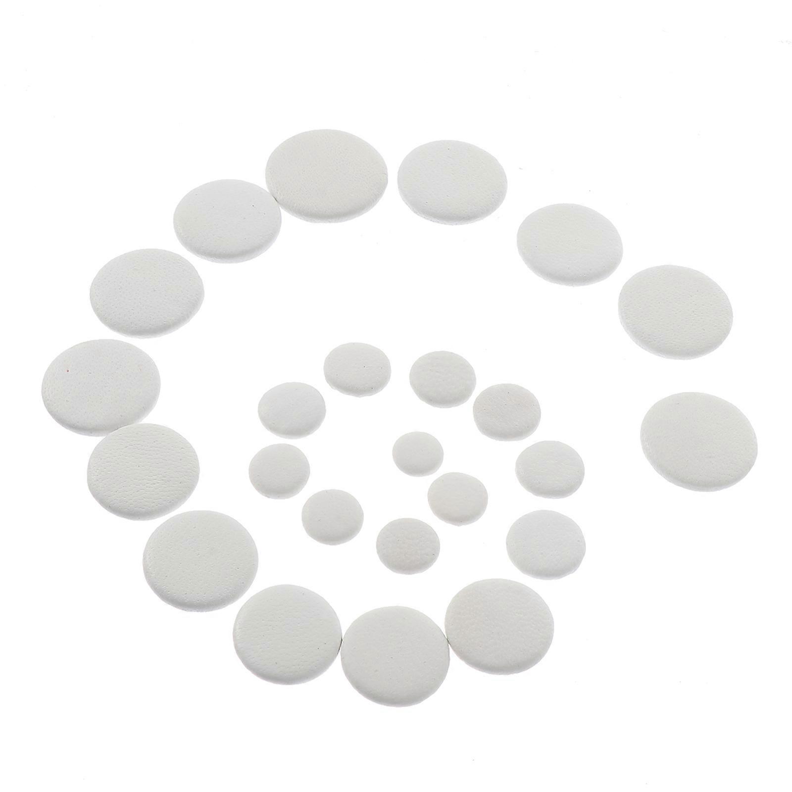 Bassoon Pads with Synthetic Material for Tight Seals and AntiVibration 24 Pieces White