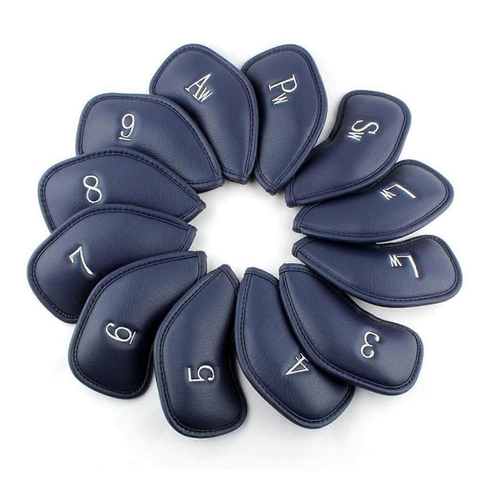 أغطية نادي الجولف ، غطاء نادي الجولف ، غطاء غطاء حديدي للجولف ، غطاء غطاء الجولف ، غطاء الجلدية ، الأزرق المخصص. المرجع: 2590